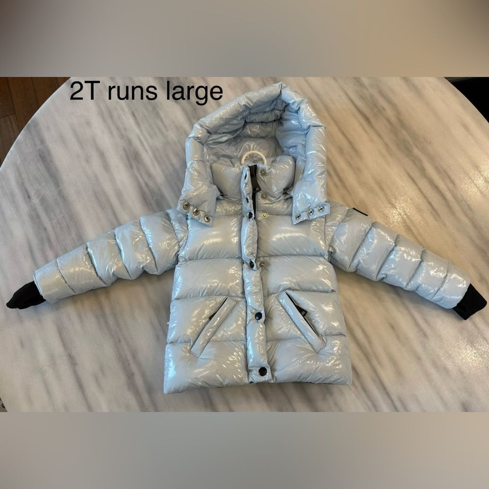 SAM. Kids Shiny Baby Blue Puffer Winter Jacket